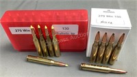 (40) Rnds Reloaded 270 WIN Ammo