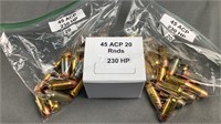 (60) Rnds Reloaded 45 ACP Ammo