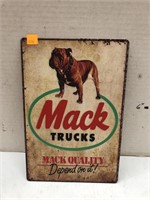 Mack Trucks Metal Sign Approx 12x8
