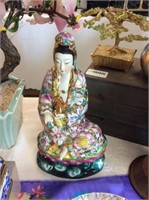Cloisonné style Asian figurine