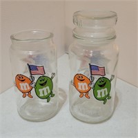 2 1984 M&M glass candy Jars 23rd Olympic Games