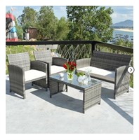 4PCS Rattan Patio Furniture Set