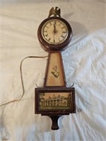 Antique Gilbert Federal Eagle Banjo Clock
