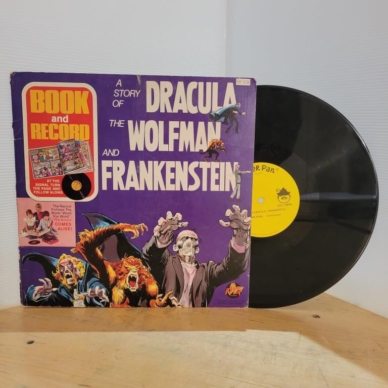 1975 Dracula the Wolfman and Frankenstein Record
