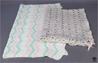 2 Crocheted Baby Blankets