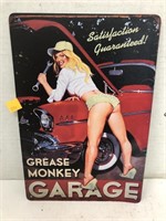 Grease Monkey Garage Metal Sign Approx 12x8