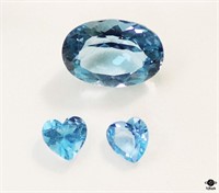 Blue Topaz Loose Gemstones / 3pc