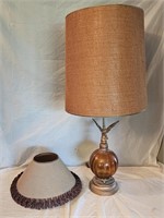Vintage Mid Century Amber Eagle Table Lamp