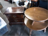 Nightstand and round side table