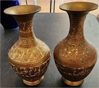 Pair of VTG Brass Bud Vases