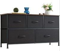 $80 39” Dresser with 5 Drawers Black