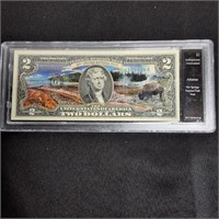 AUTHENTICATED UNCIRCULATED $2 BILL