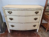 BOW FRONT CHEST, 3 DRAWER