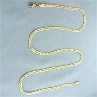 Italian 19.5 Inch Herringbone Chain Necklace in 14