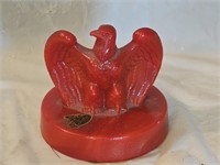 Fenton Red Slag Glass Eagle Paperweight