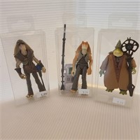 3 Vintage Star Wars Action Figures with Weapons