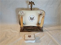 Hand Painted Presidential Plate and Ring Box