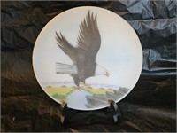 Fenton Hand Painted Artist Signed Eagle Plate