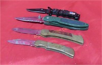 Pocket Knives Various Mfg & Sizes 4pc lot