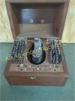 K & D CO. WATCHMAKER STAKING TOOL IN WOODEN BOX