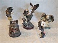 Porcelain and Other Eagle Sculptures & Bells