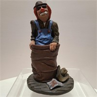Vintage Yincent Rodeo Hobo Clown Sculpture