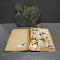 Early Scrapbook & Fern Fossil Slate Rocks