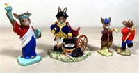 4pcs- Royal Doulton figurines Bunnykins & related