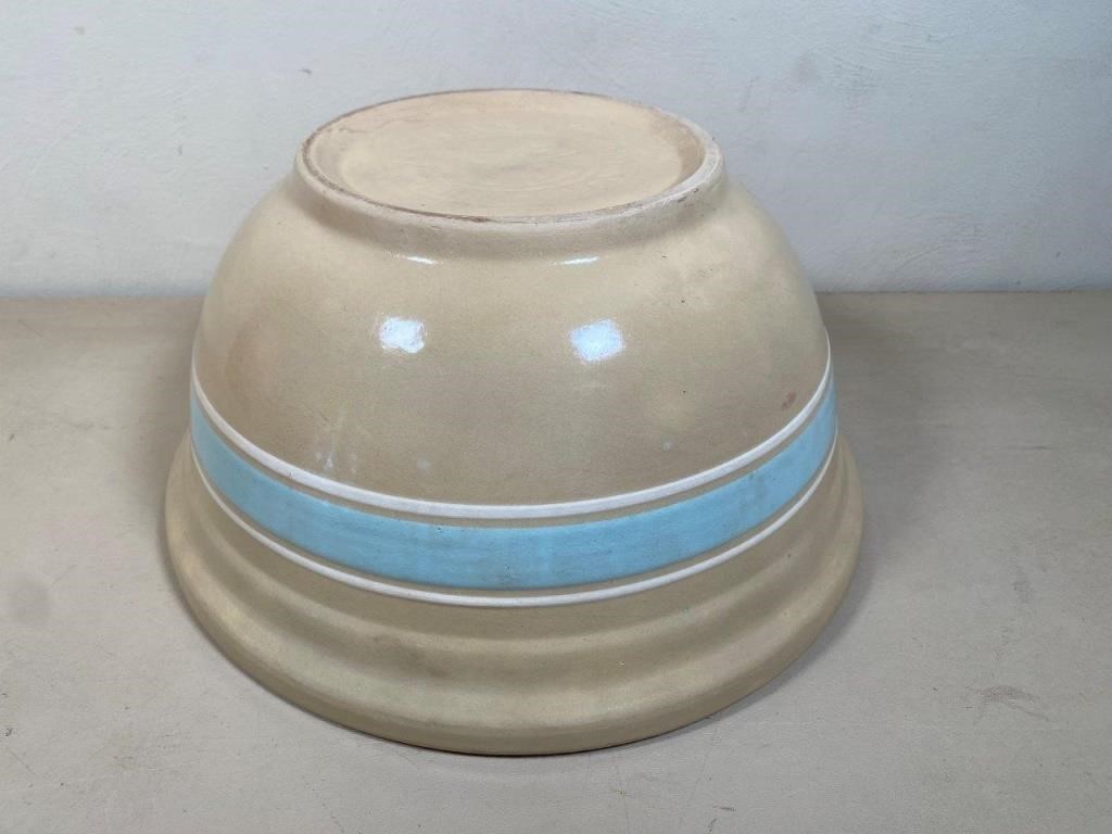 antique 14" yellow-ware crockery bowl