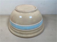 antique 14" yellow-ware crockery bowl