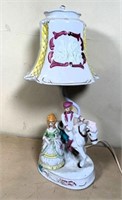porcelain figurine lamp