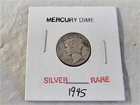 1945 Silver Mercury Dime