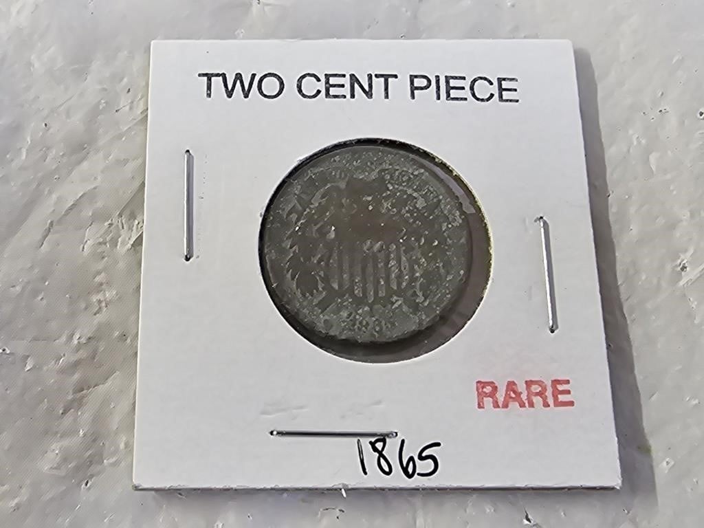 Rare 1865 Two Cent Piece