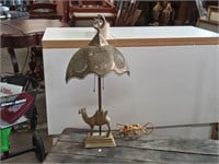 Brass Camel Lamp w/ Brass Shade