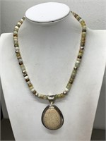 JAY KING STERLING SILVER & NATURAL STONE NECKLACE
