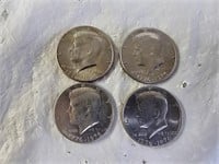 4 1976 Bicentennial Kennedy Half Dollars