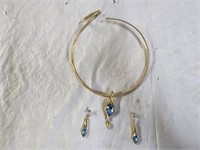 Wm. Wang Designs GP Necklace/Earrings Set