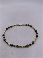 14K GF & CLOISONNE BEAD ANKLET