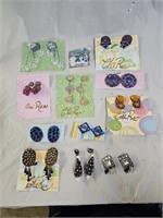 12 Pairs of Hand Made Fashion Chic Earrings