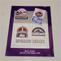 1993 MLB  Met's Official Score Book Opening Series