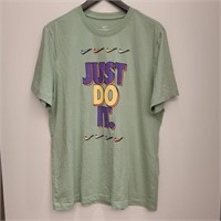 Nike Just Do It T-shirt-  Light Green Men's Large
