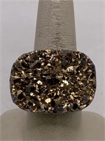 STERLING SILVER MILOR ITALY DRUZY RING