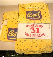 2pcs- antique grass seed cloth sacks