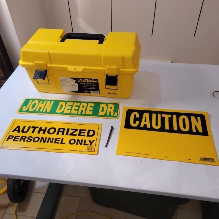 True value Toolbox, signs, John Deere and more