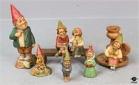 Thomas F. Clark Gnome Figurines / 6 pc