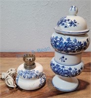 Italy canister April 1939, small delft lamp