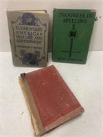 3 Vntg Textbooks 1901 - 1930