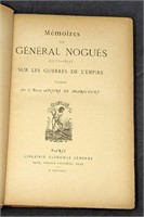 1922 Memoires Du General Nogues Hardcover Book