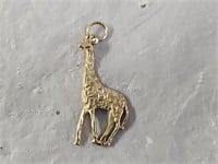 14K Gold Giraffe Pendant