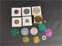 Coca-Cola Collectible Coins and Button